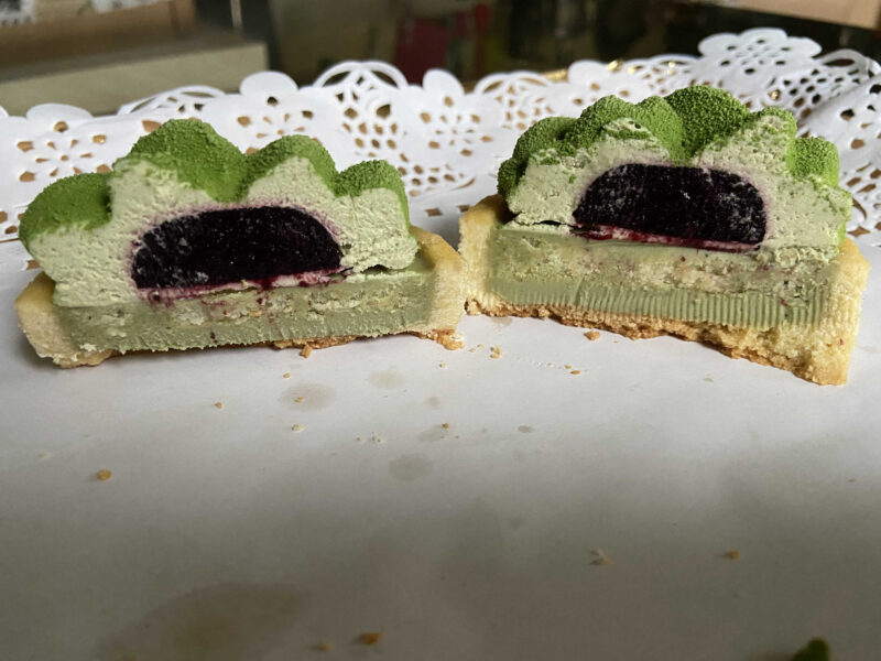 matcha cherry tart