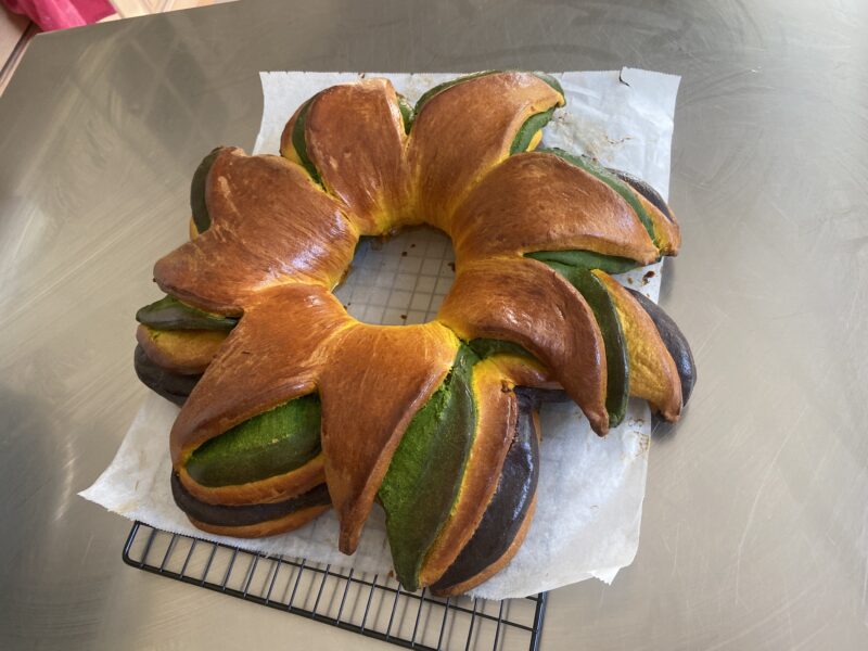 centrotavola di pane tricolore