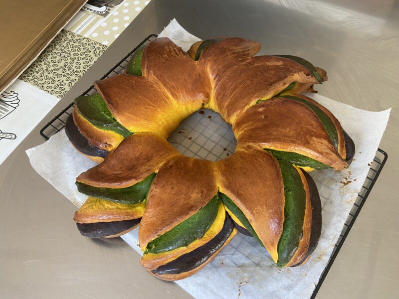 centrotavola di pane tricolore