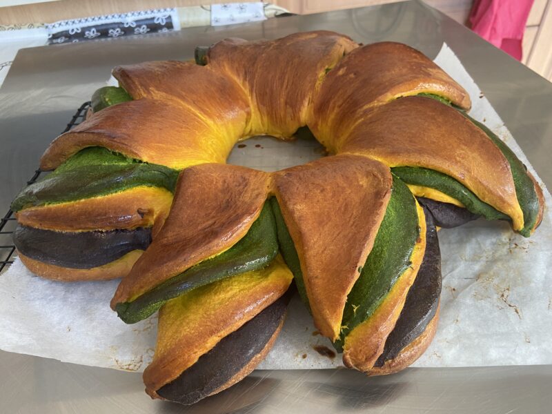 centrotavola di pane tricolore