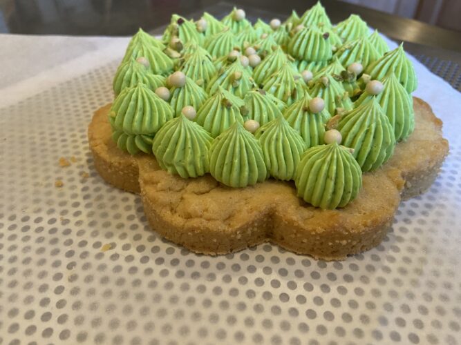 torta crumble pistacchio