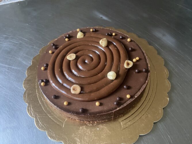 tart cioccolato e caramello vista