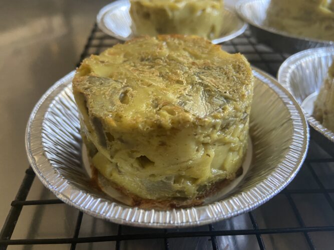 SFORMATINI DI PASTA AI CARCIOFI