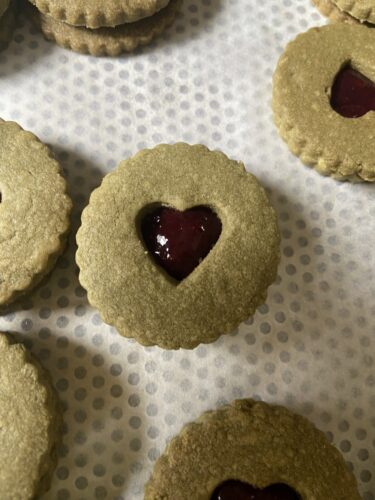 biscotti matcha frutti rossi cuore