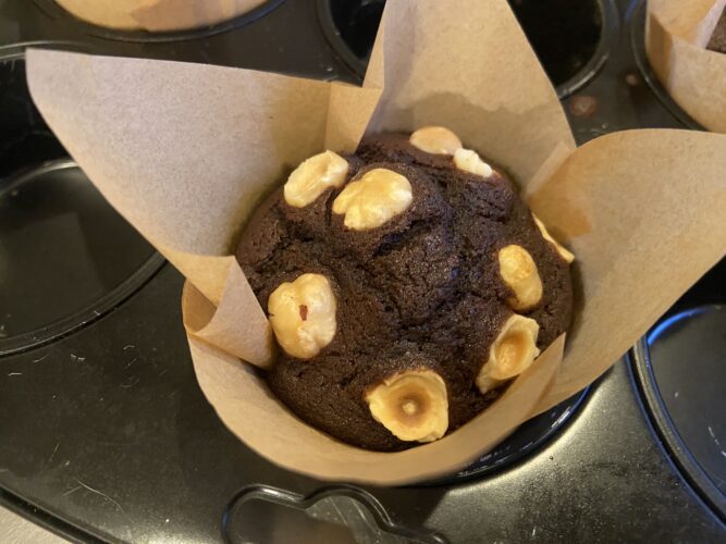 muffin nocciole e cacao stampo