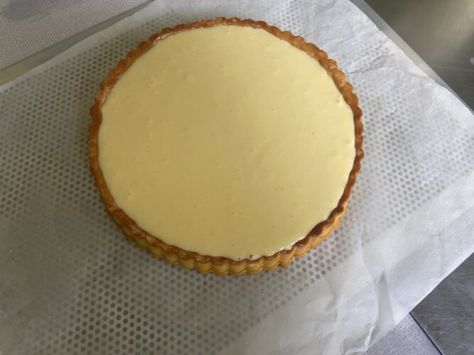 tart pesca amaretti crema farcia