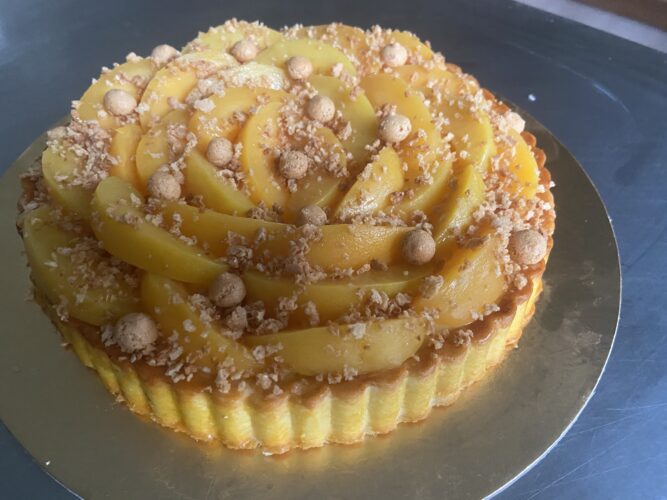 tart pesca amaretti crema 3