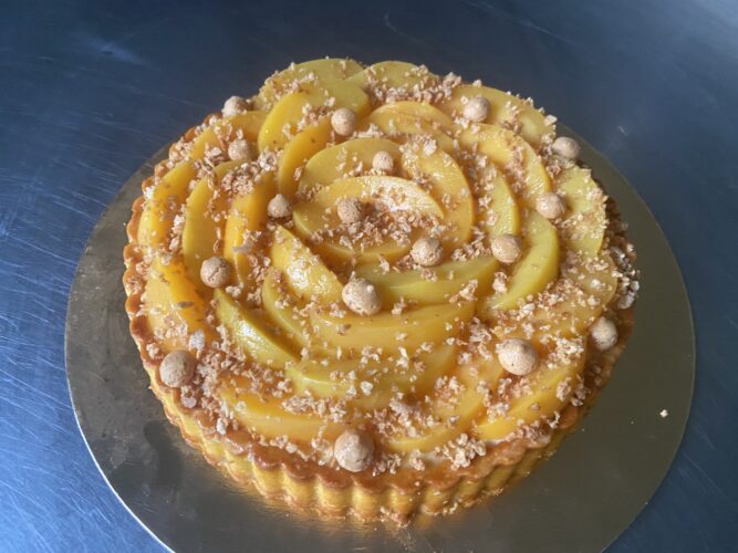 tart pesca amaretti crema 2