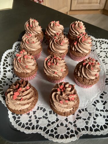 cupcake choco frutti rossi