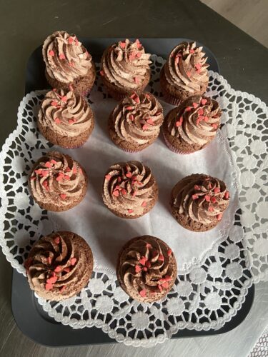 cupcake choco frutti rossi