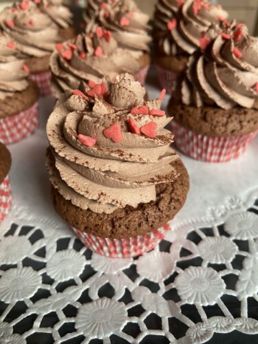 cupcake choco frutti rossi