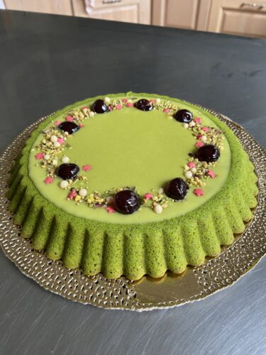 TORTA MORBIDA PISTACCHIO CILIEGIE GLUTEN FREE –  metodo financier