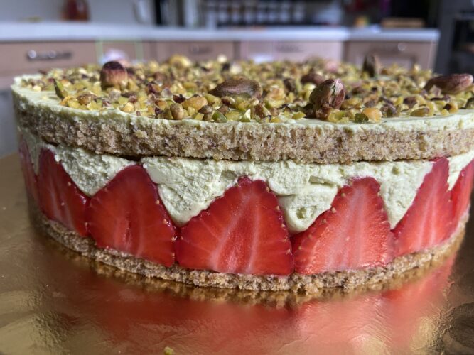 fraisier al pistacchio 