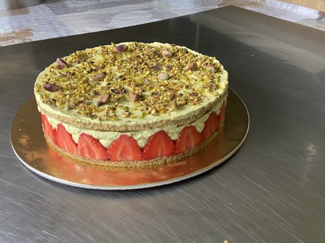 fraisier al pistacchio 