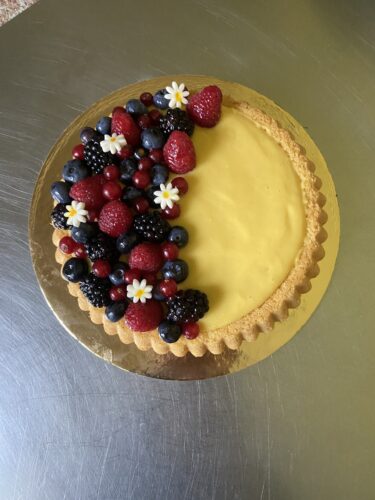 TORTA FRUTTA E CREMA SENZA GLUTINE E SENZA LATTOSIO