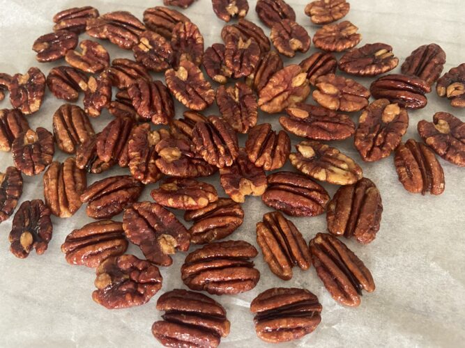 frutta secca tostata caramellata pecan