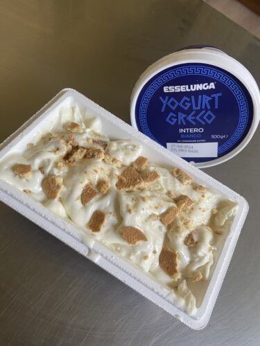 GELATO YOGURT GRECO E BISCOTTI AL MIELE