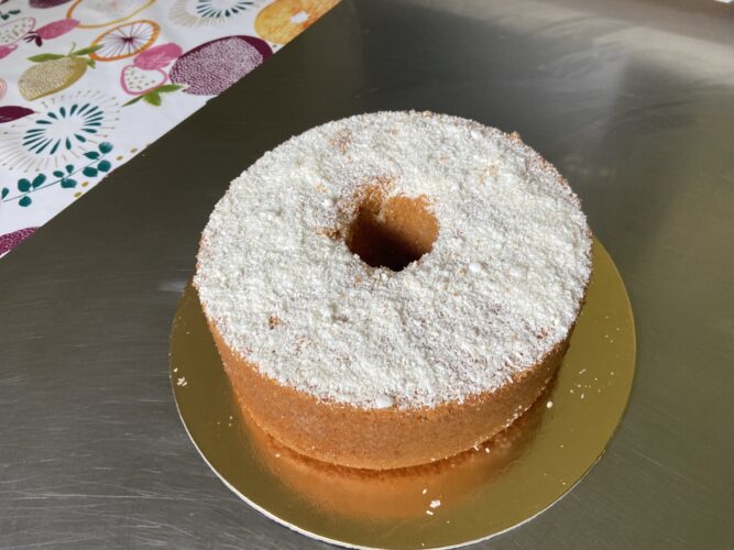 chiffon cake al cocco alto