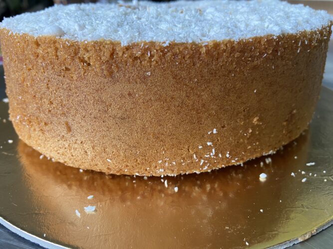 chiffon cake al cocco lato