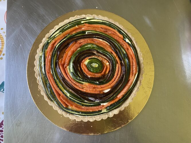 torta spirale verdure brise farro