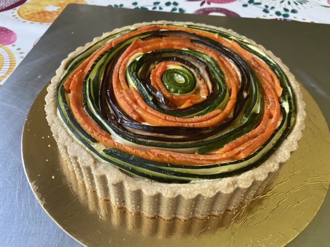 torta spirale verdure brise farro