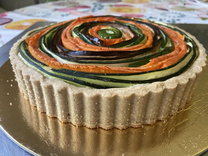 torta spirale verdure brise farro