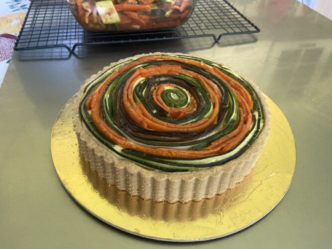 torta spirale verdure brise farro