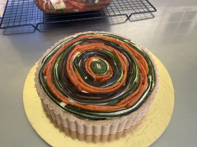 torta spirale verdure brise farro