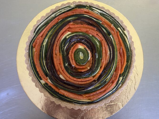 torta spirale verdure brise farro