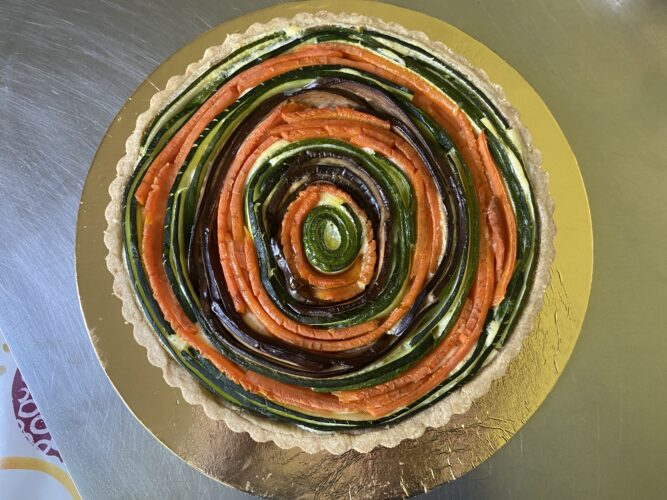 torta spirale verdure brise farro