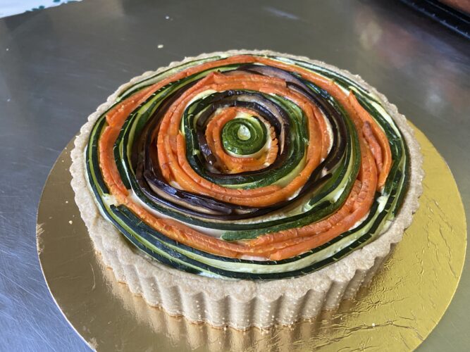 torta spirale verdure brise farro