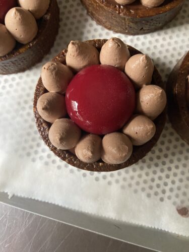 mini tart ciocco lampone