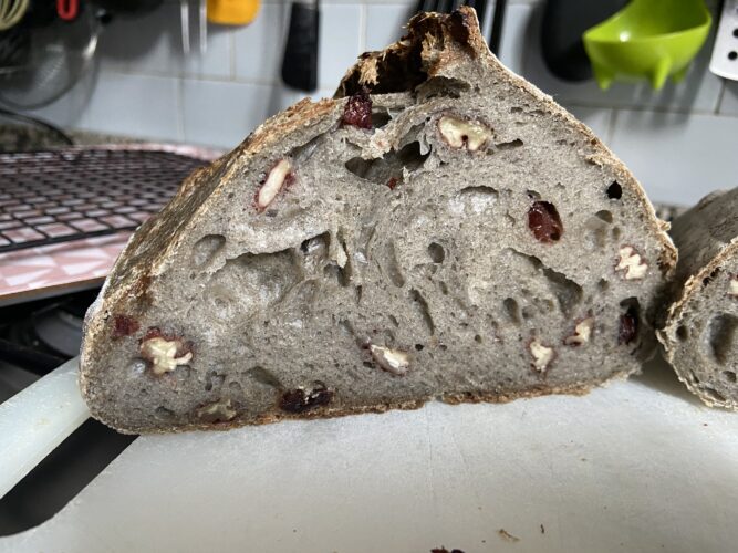 pane arso pecan mirtilli