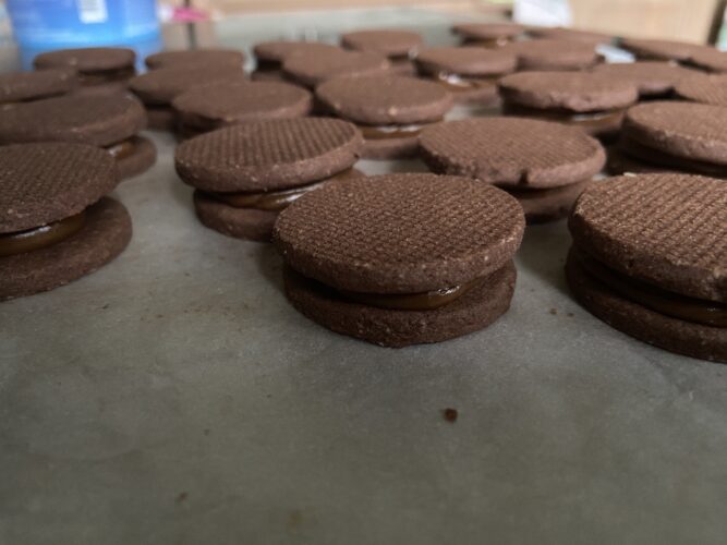 alfajores cacao dulce leche