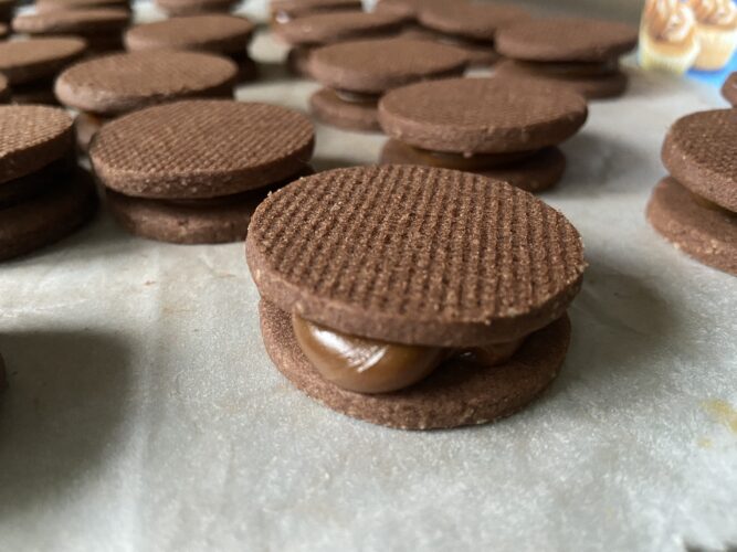 alfajores cacao dulce leche