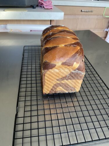 pan brioche intrecciato bicolor