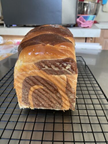 pan brioche intrecciato bicolor