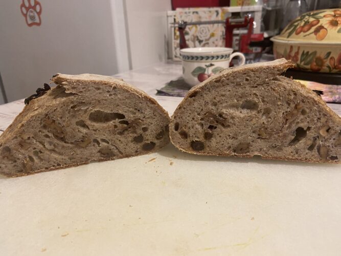 pane 5 cereali uvetta noci