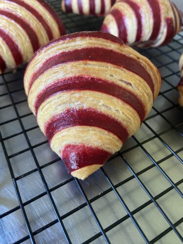 croissant bicolore rosso