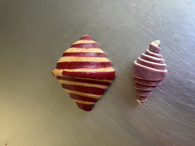 croissant bicolore rosso