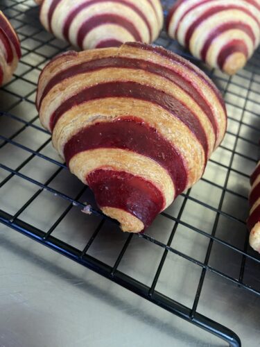 croissant bicolore rosso