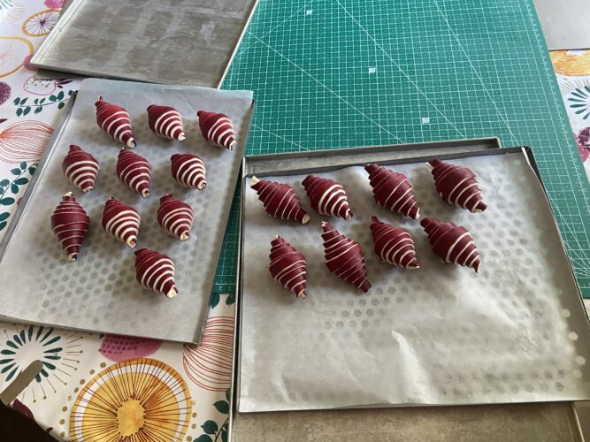 croissant bicolore rosso