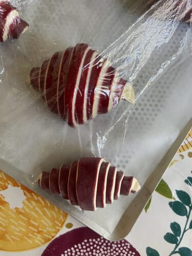 croissant bicolore rosso