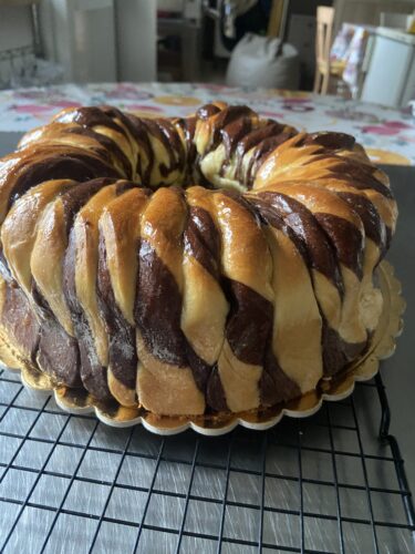 brioche bicolore dulce leche cioccolato