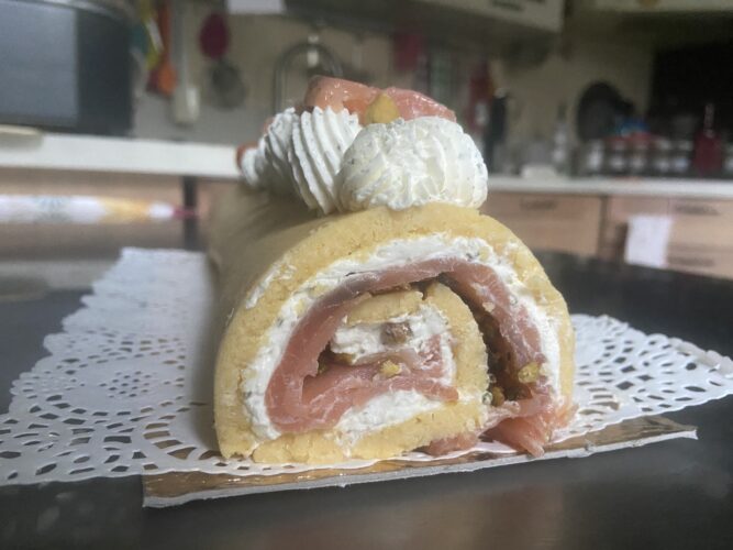 rollè salmone pistacchio