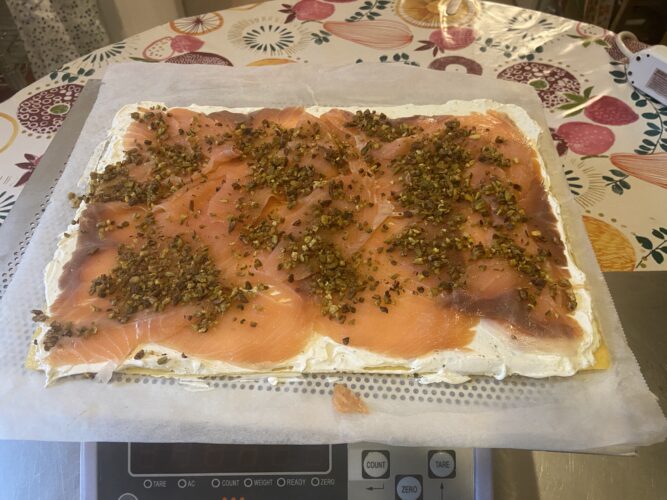rollè salmone pistacchio