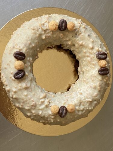 cake cappuccino glassa amaretti