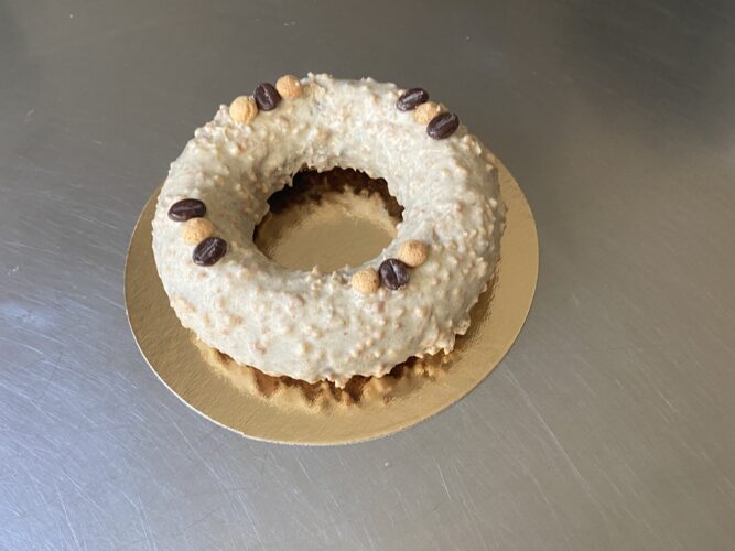 cake cappuccino glassa amaretti