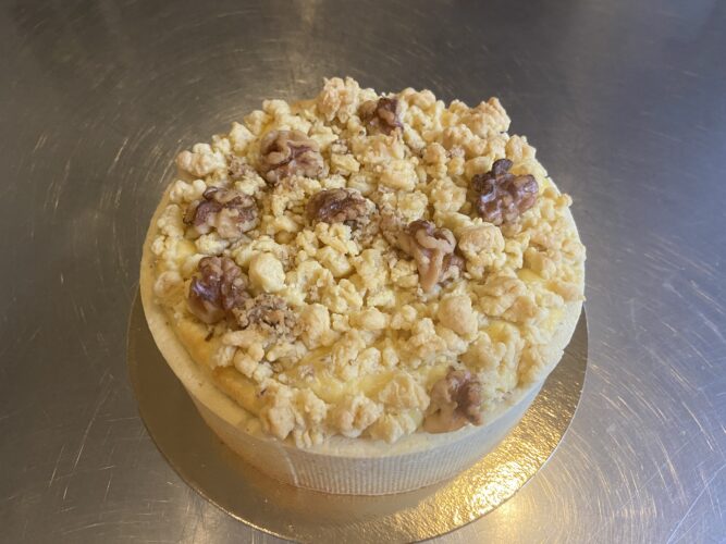 flan salato formaggio noci