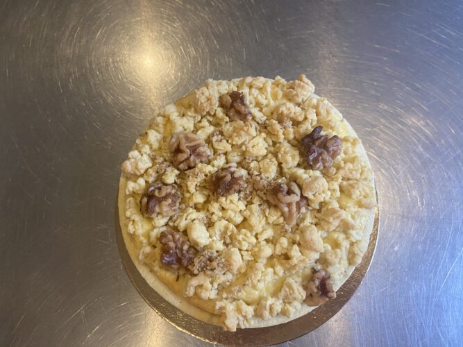 flan salato formaggio noci